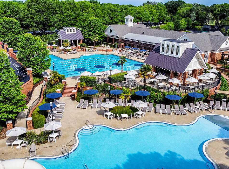 pool aerial view