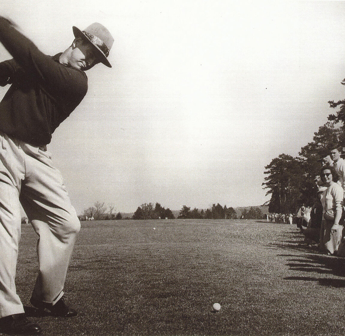 old photo of golfer